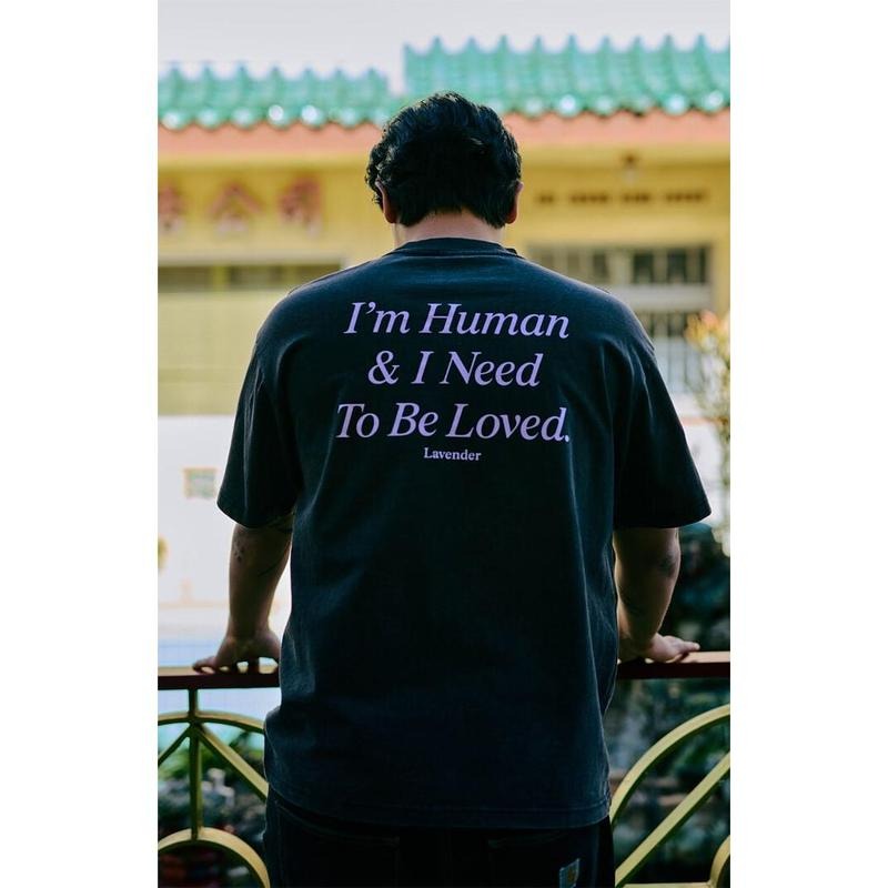 LAVENDER Men's I'm Human T-Shirt - Multicolor Hoodie Sweatshirt | PrintMintTees.com