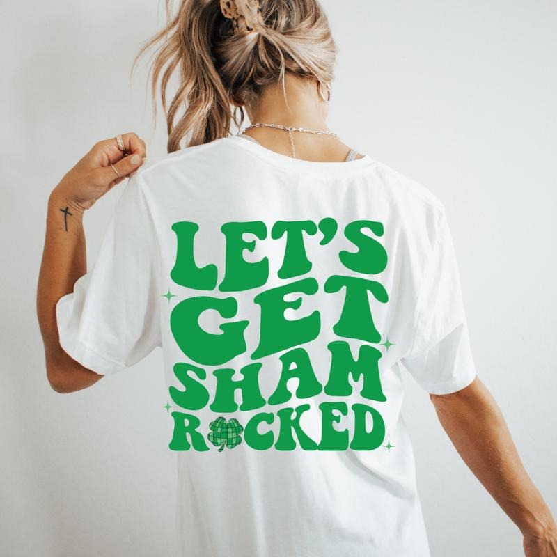 LETS' GET SHAMROCKED  ST. PATRICKS SHIRT (COMFORT COLORS T-SHIRT, CASUAL SHIRT UNISEX, HOLIDAY SHIRT, ST. PATTYS DAY)...