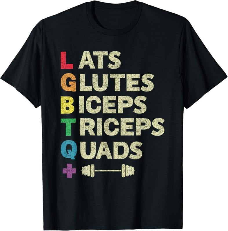 LGBTQ Lats Glutes Biceps Triceps Quads Weightlifting T-Shirts, Hoodie, Sweatshirt