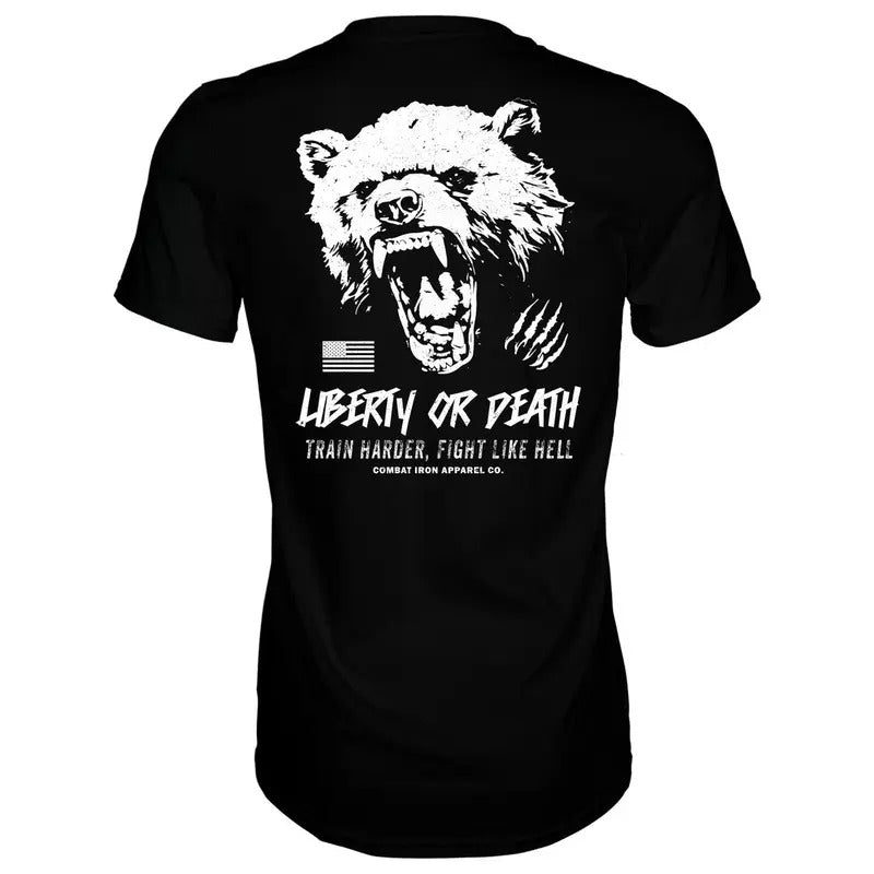 LIBERTY OR DEATH FIGHT LIKE HELL MEN'S T-SHIRT, HUMOR SHIRTS, FUNNY TEE SHIRT Hoodie, Sweatshirt | PrintMintTees.com