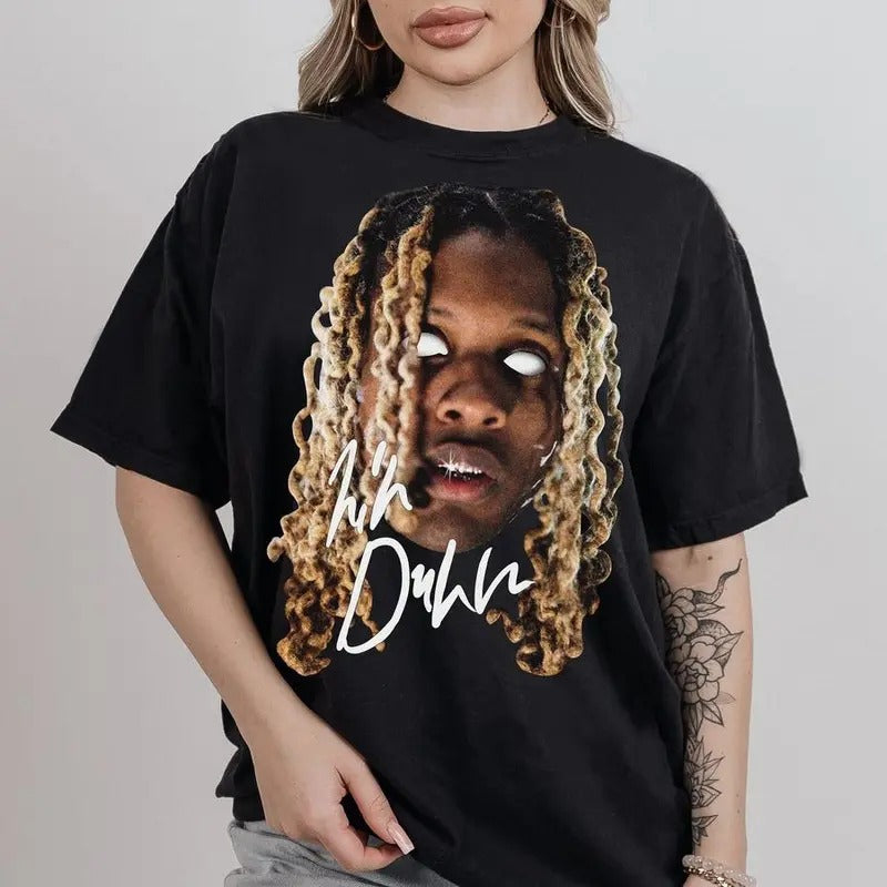 LIL DURKKK Big Face Rap Tee Shirt T-shirt Rap Shirt graphic Hoodie, Sweatshirt | PrintMintTees.com