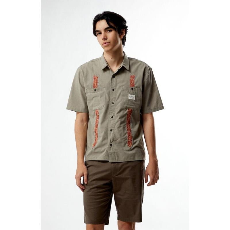 LOST Men's Socal Woven Camp Shirt Hoodie Sweatshirt | PrintMintTees.com