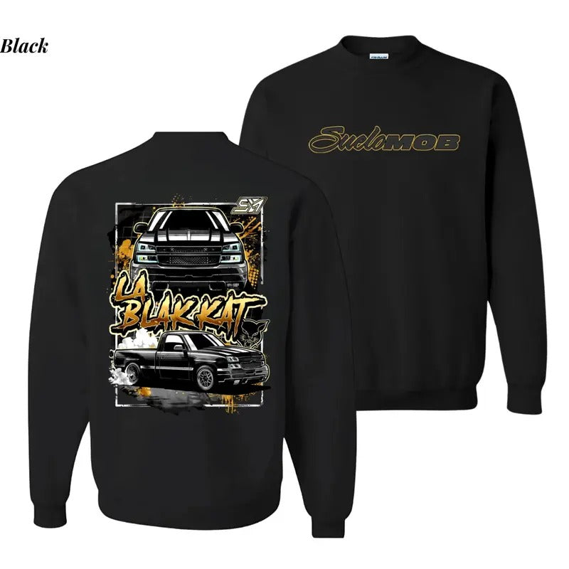 La Blak Kat Car Lover Sweatshirt, Automotive Graphic Shirt, Car Enthusiast Apparel, Casual Car Merch for Men Hoodie