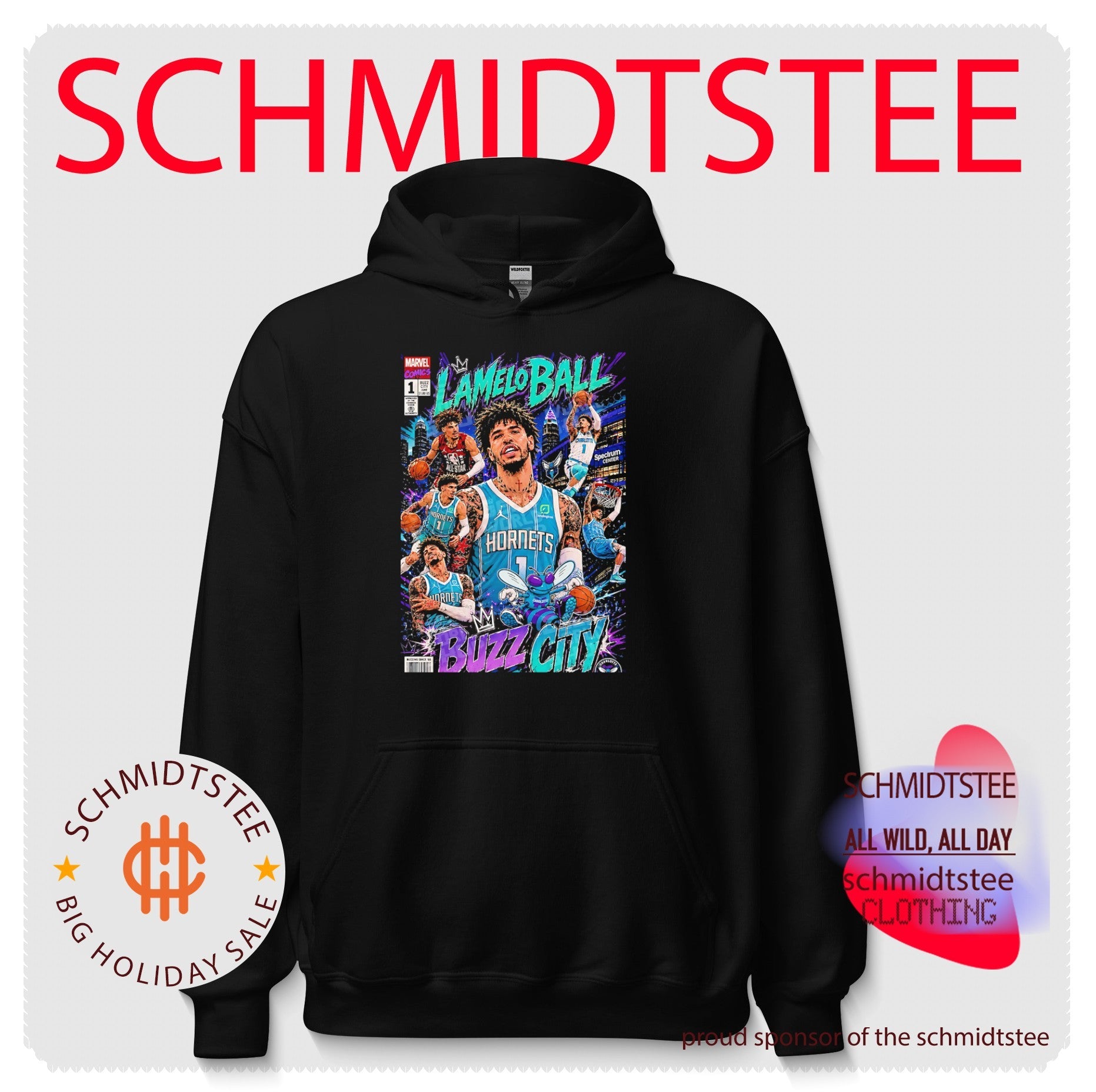 LaMelo Ball Buzz City comic book cover style shirt