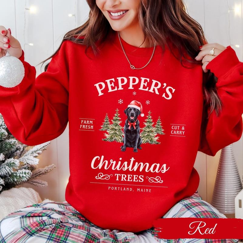 Labrador Retriever Christmas Sweatshirt Labrador Retriever Shirt Christmas Dog Sweater Holiday Pullover Dog Mom Christmas...