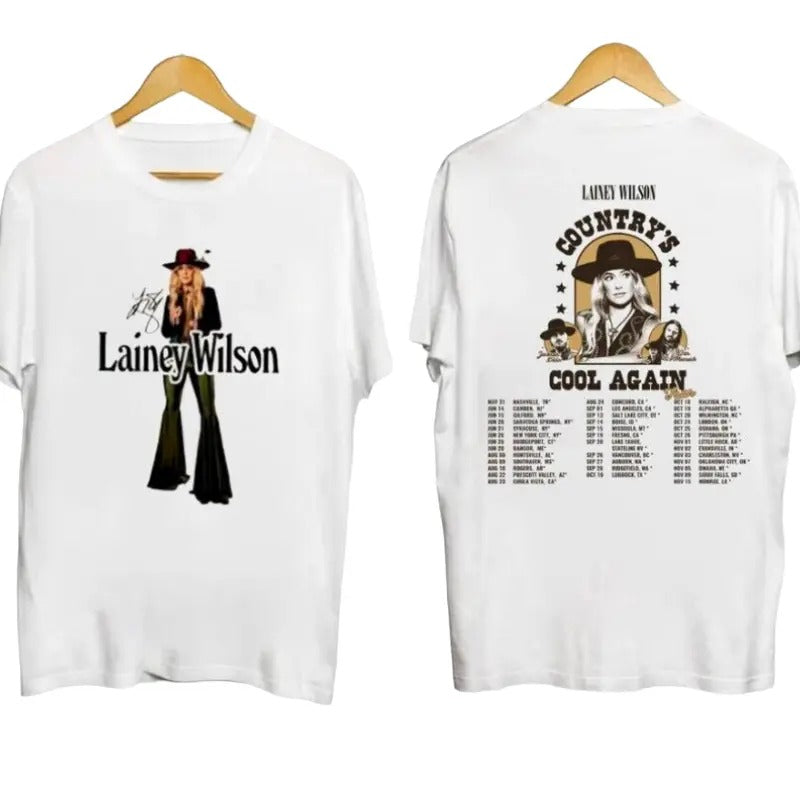 Lainey Wilson Tour 2024 Shirt Lainey Wilson Country's Cool Again Tour 2024 Shirt Hoodie, Sweatshirt | PrintMintTees.com