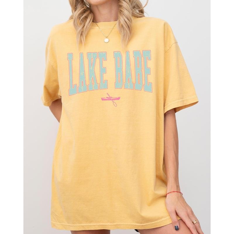 Lake Babe Hot Girl Summer Vacation Outdoors Canoe Boating Beach Swimming Shirt Comfort Color T-Shirts, Hoodie, Sweatshirt