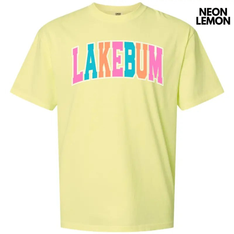 Lake Bum Varsity Letter Comfort Colors T-Shirt 'NLB' Hoodie, Sweatshirt | PrintMintTees.com