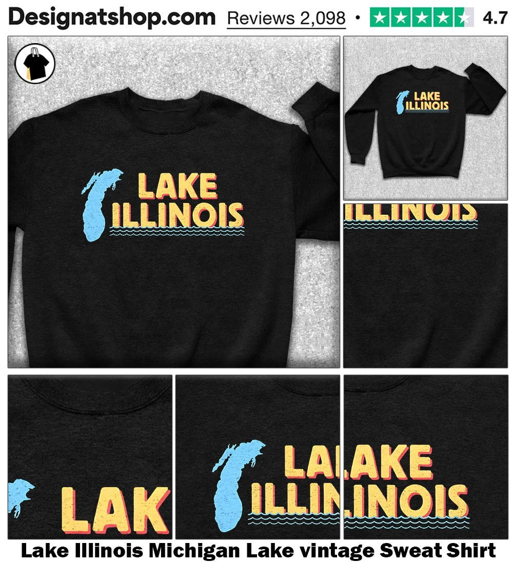 Lake Illinois Michigan Lake vintage shirt