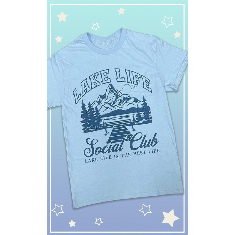 Lake Life Social Club Graphic T-Shirt Hoodie Sweatshirt | PrintMintTees.com