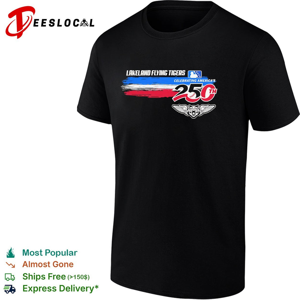 Lakeland Flying Tigers Celebrating Americas 250th Major League Baseball Logo shirt