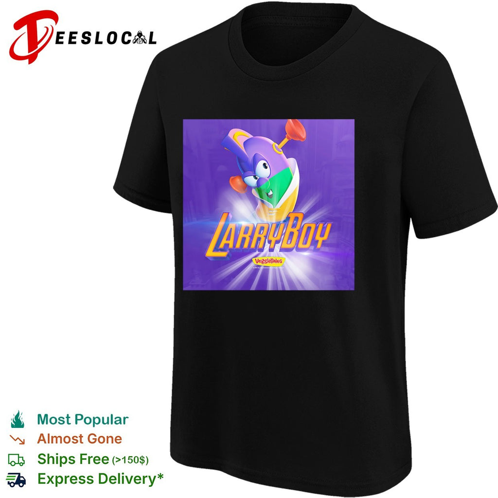 LarryBoy VeggieTales logo character superhero shirt