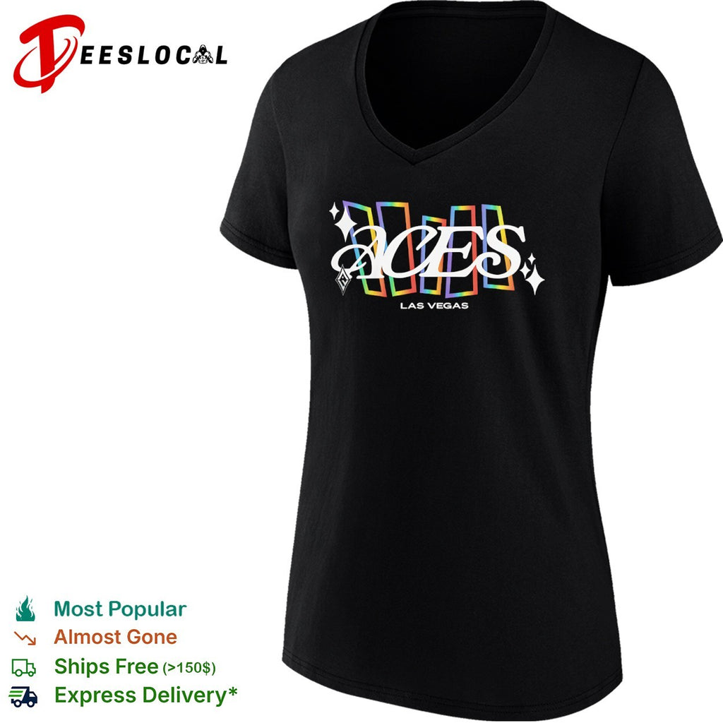Las Vegas Aces rainbow shapes shirt