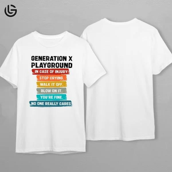 Latarshia Grant Store Generation X Funny T-Shirt 70s 80s Gen X Tee Playground Humor 40th Birthday Cotton Menswear Hoodie...