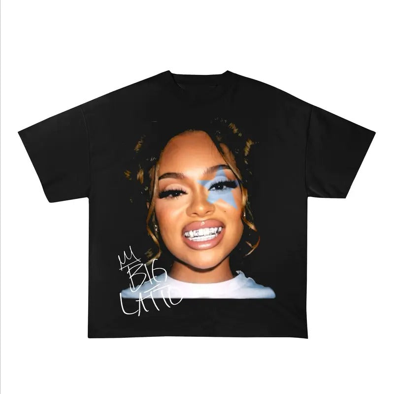 Latto T-Shirt Big Latto Vintage Rapper Graphic Tee Rap Hip Hop Y2k Concert Merch Men Women Streetwearstyle{n002}2 Hoodie...