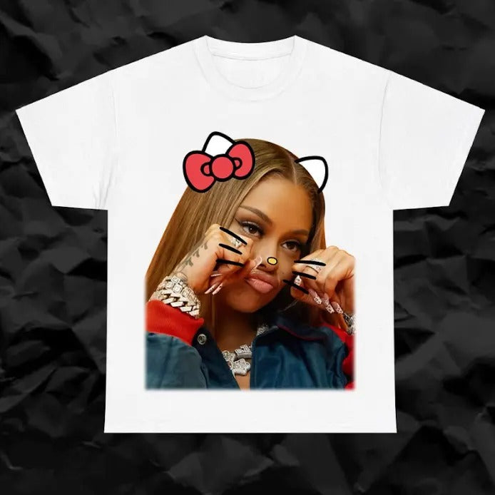 Lattooo Kitty Cute T-SHIRT Rap Tee Concert Hip Hop Shirt, Gift For Fans Cotton Fabric Hoodie, Sweatshirt | PrintMintTees.com