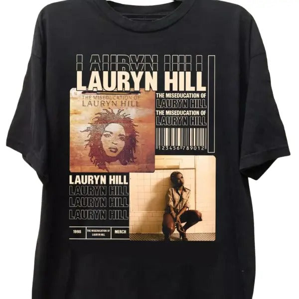 Lauryn H!ll Music For Lovers Black unisex cotton T-Shirt Hoodie Sweatshirt | PrintMintTees.com