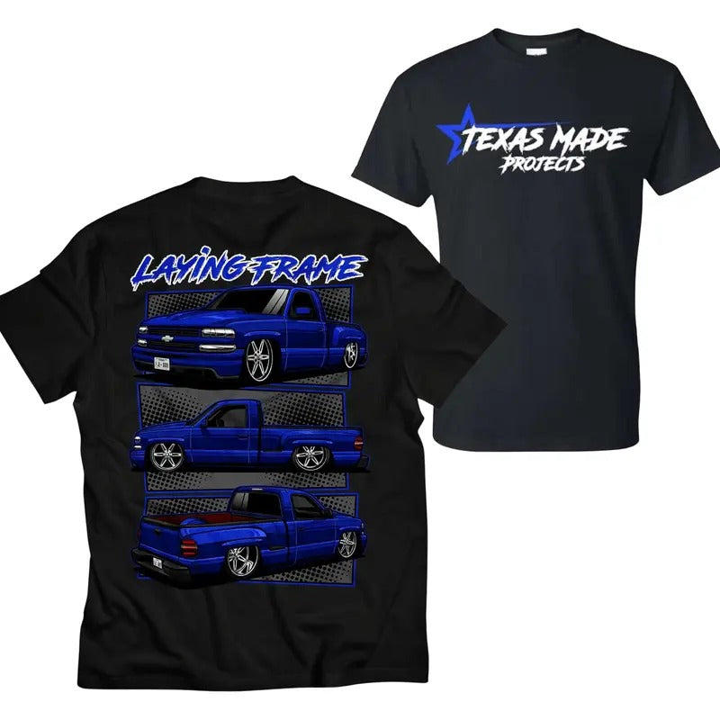 Laying Frame Bubble Eye T-shirt, Texas Made Projects Graphic Tee, Truck shirts, Shirts For Men, Car Merch, Menswear black...