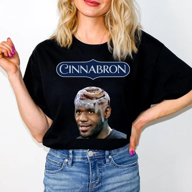 Lebron Cinnabron Meme Funny T-Shirt, Legoat 23 Tee shirt, King James Basketball Tshirt Casual Fabric Hoodie Sweatshirt
