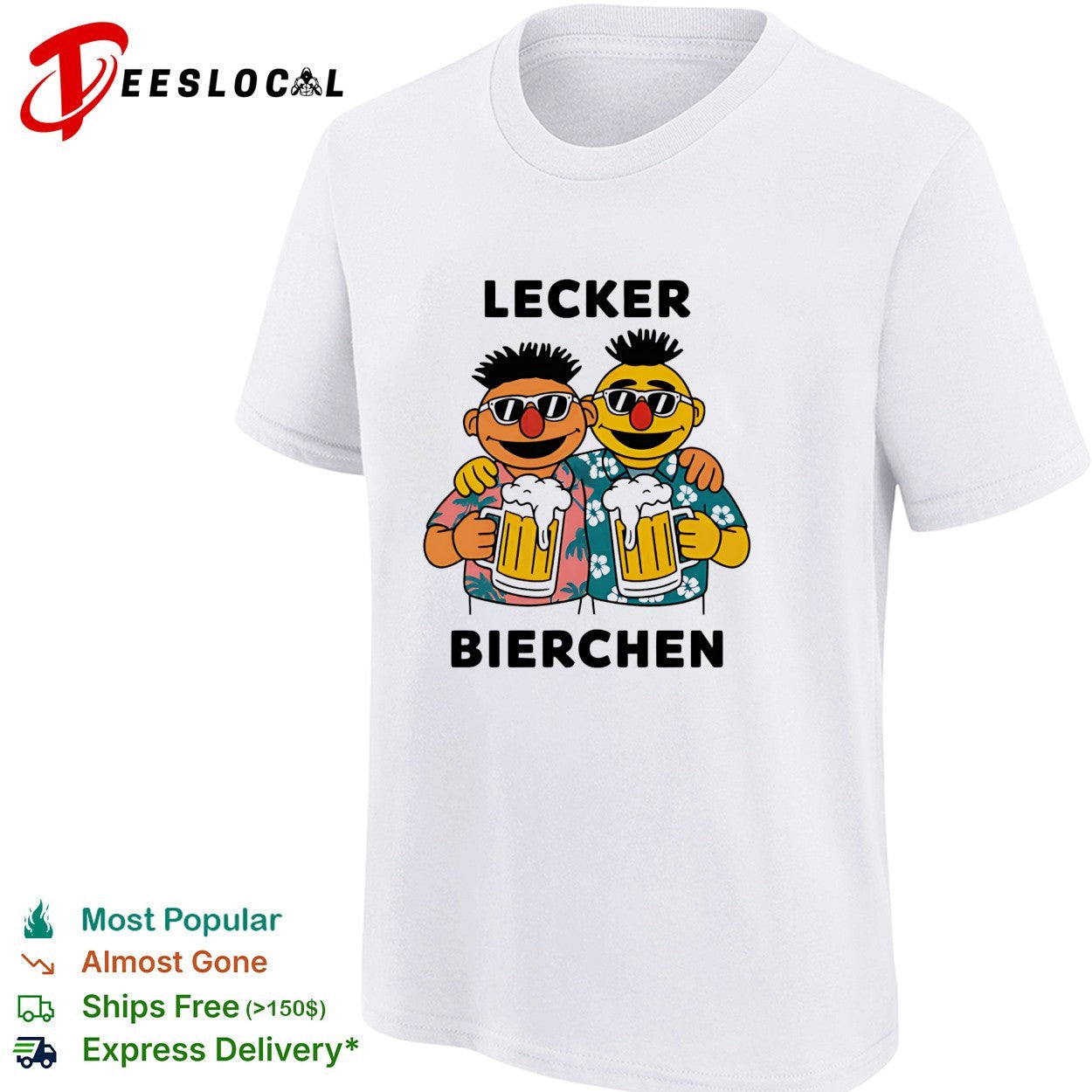 Lecker Bierchen cartoon duo beer shirt