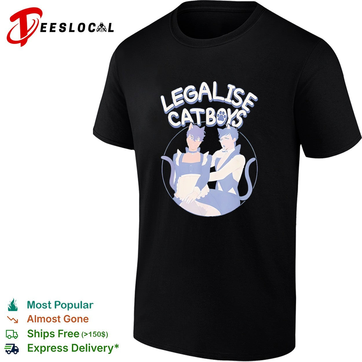 Legalise catboys maid outfit anime shirt