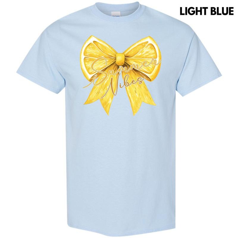 Lemon Summer Bow Gildan Short Sleeve T-Shirt 'NLB' Hoodie, Sweatshirt | PrintMintTees.com