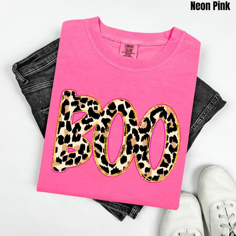 Leopard BOO Comfort Colors T-Shirt 'NLB' Hoodie, Sweatshirt | PrintMintTees.com