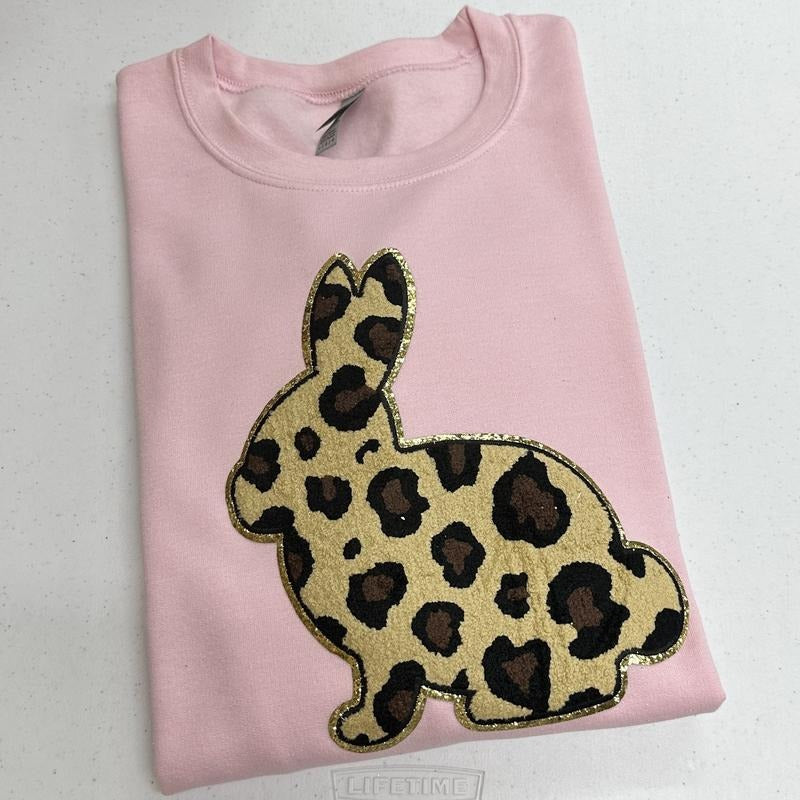 Leopard Bunny Chenille Patch T-Shirts, Hoodie, Sweatshirt