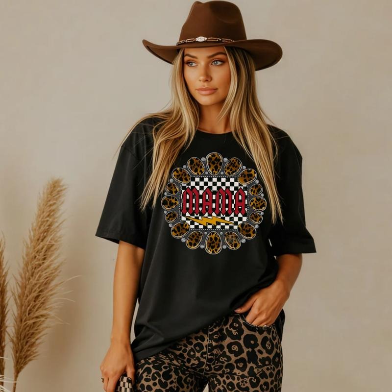 Leopard Checkered Mama Jewel Shirt Vintage Western Cowgirl Outfits Western Stuff Tops Country Concert Outfits Western Clothes T-Shirts, Hoodie, Sweatshirt