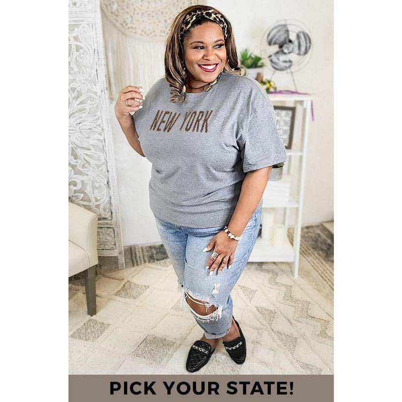 Leopard State T-Shirt Hoodie Sweatshirt | PrintMintTees.com