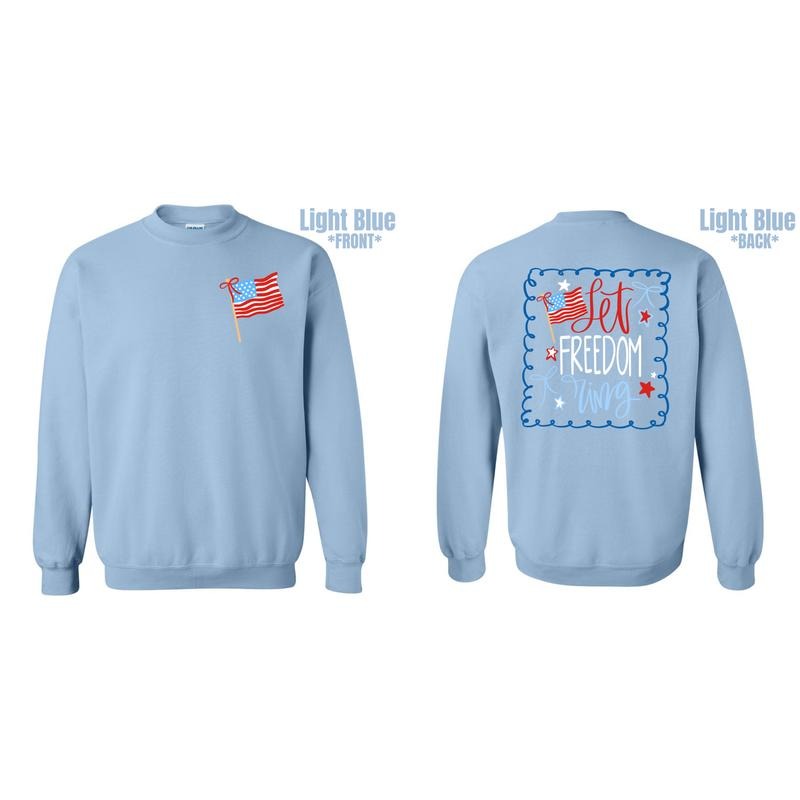 Let Freedom Ring Flag Sweatshirt 'NLB' T-Shirts, Hoodie | PrintMintTees.com