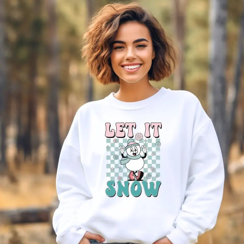 Let it Snow Crewneck Sweatshirt T-Shirts, Hoodie | PrintMintTees.com