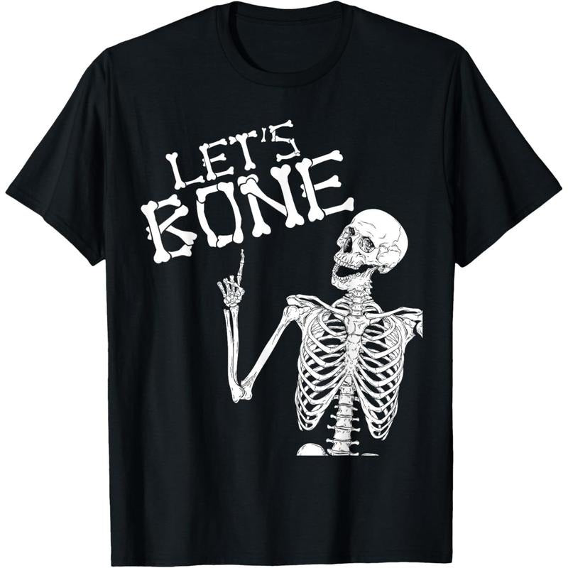 Let's Bone Skeleton Funny Halloween Costume Shirt For Adults T-Shirt made in usa Hoodie Sweatshirt | PrintMintTees.com