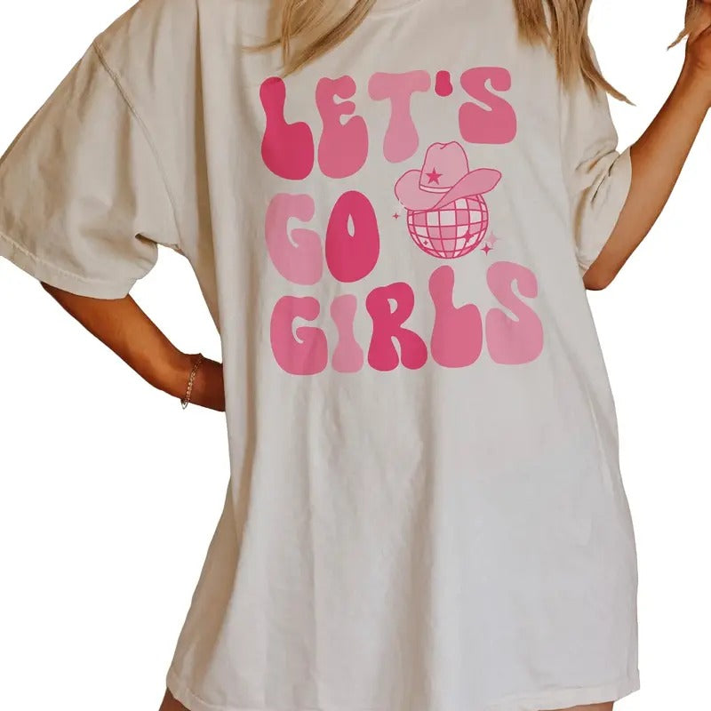 Let's Go Girls Shirt, Nashville Girls Trip Western Graphic Tee, Unisex T-Shirt, Gifts For Her Girl Teens, Short Sleeve...