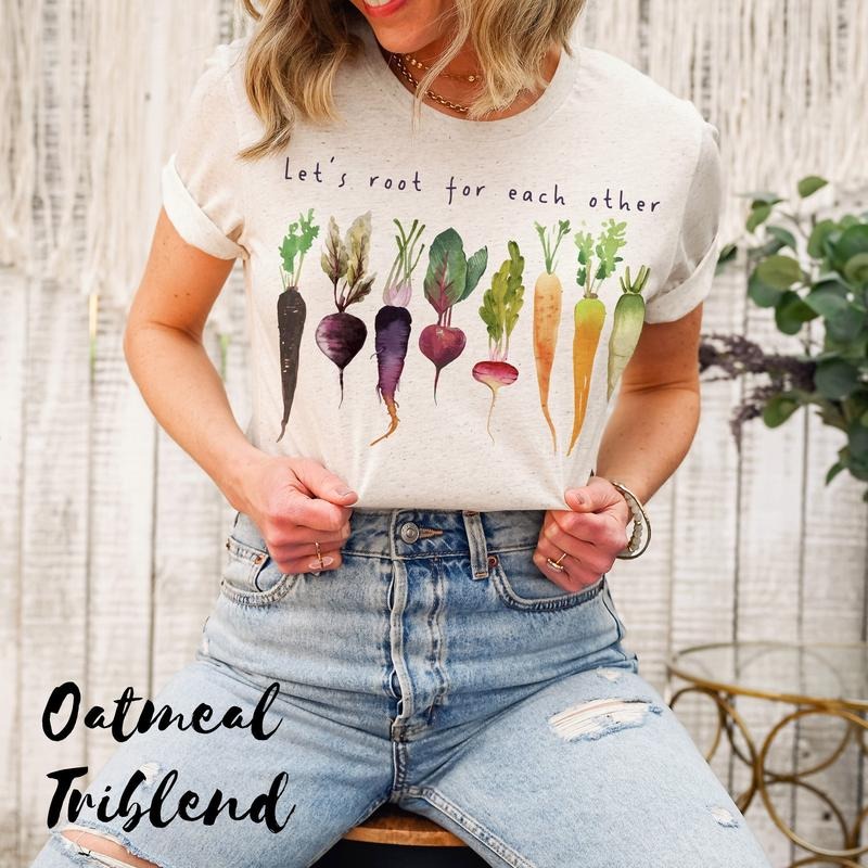 Let's Root For Each Other And Watch Each Other Grow! Gardening Vegetable Green Thumb DesiGD Unisex Relaxed Jersey T-shirt...