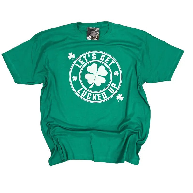 Lets Get Lucked Up St. Patty'S Day Irish Green Womenswear Cute Shirts T-Shirts, Hoodie, Sweatshirt