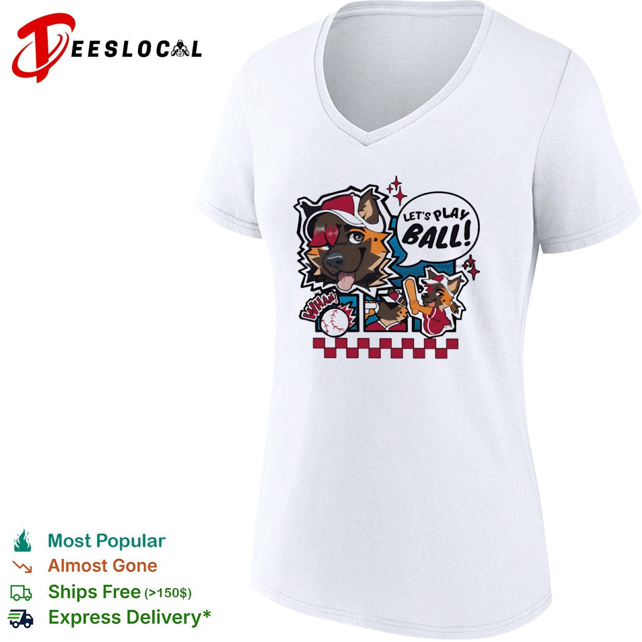 Let’s Play Ball cartoon shirt