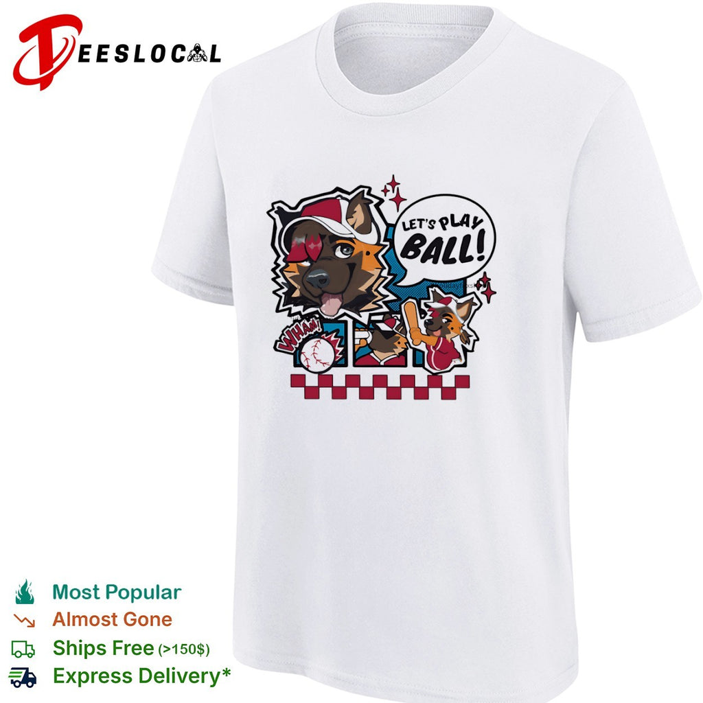 Let’s Play Ball cartoon shirt