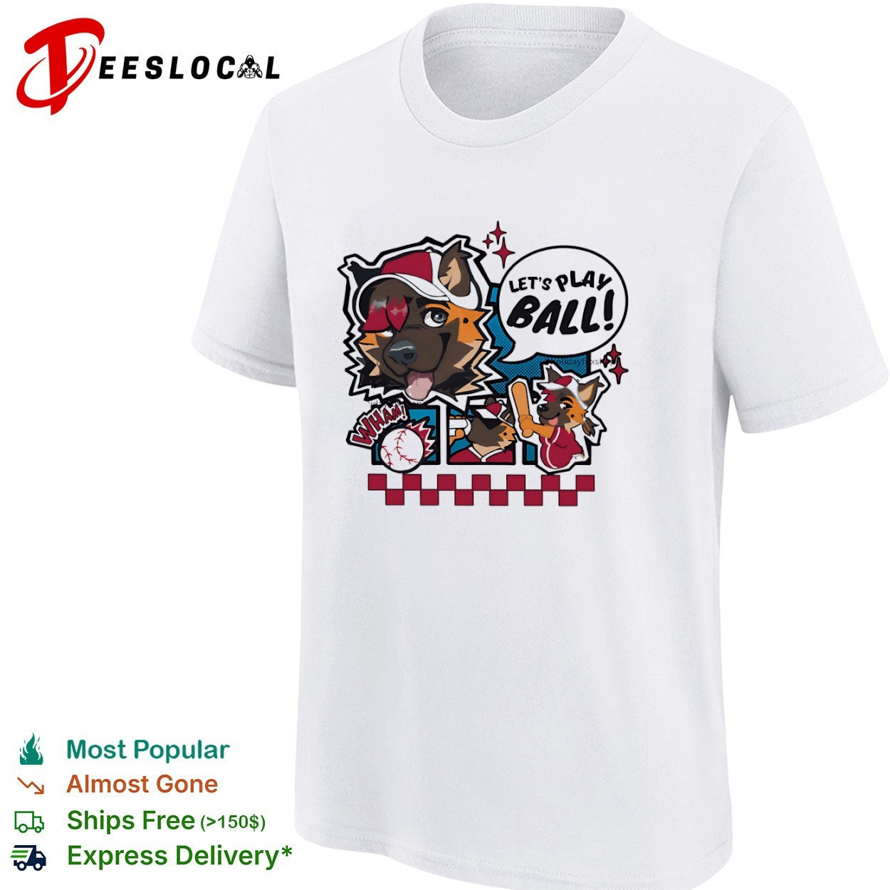Let’s Play Ball cartoon shirt
