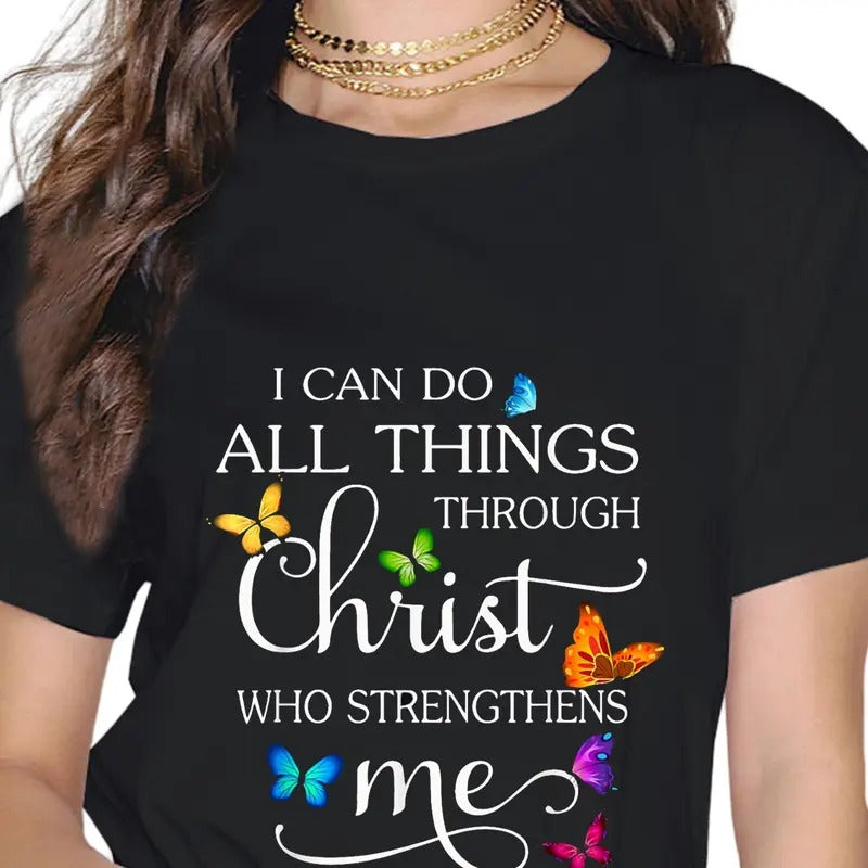 Letter Butterfly Print Summer Ladies Casual Fashion T-shirt Hoodie, Sweatshirt | PrintMintTees.com