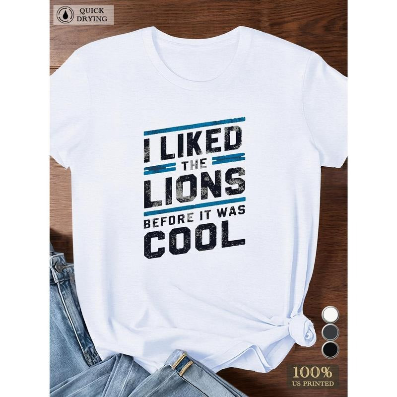 Letter Print Crew Neck T-Shirt, Casual Short Sleeve T-Shirt For Spring & Summer, Women's Clothing style 04 Hoodie Sweatshirt