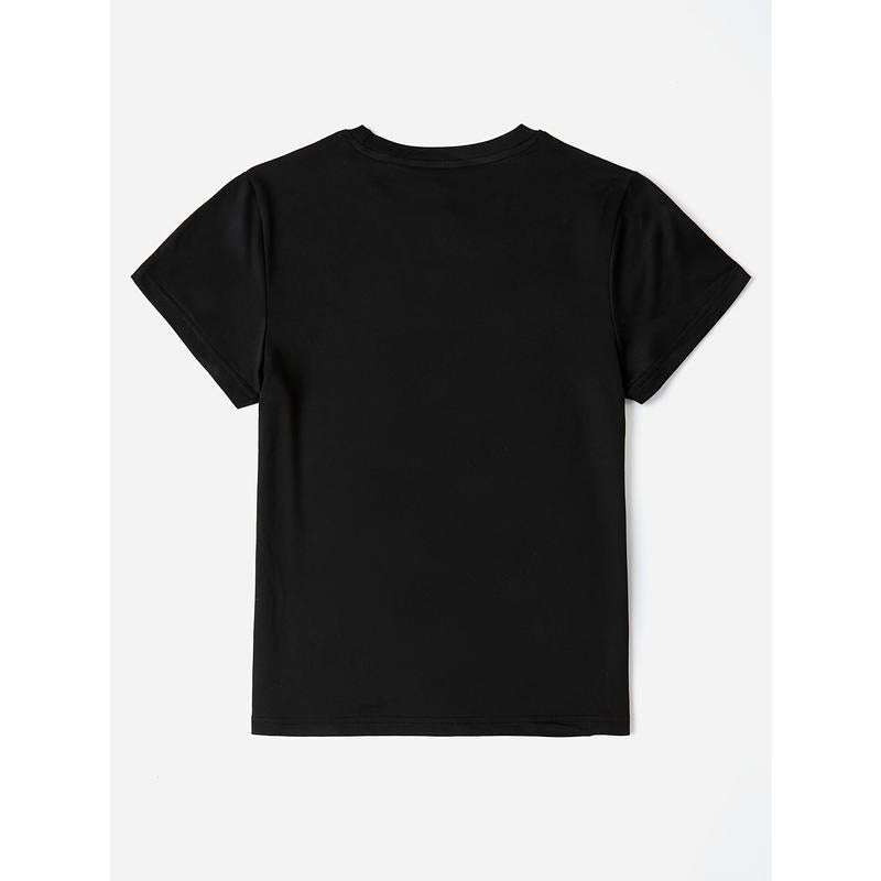 Letter T-shirt Men's Casual Style Summer and Autumn Slightly Elastic Round Neck T-Shirt made in usa Hoodie Sweatshirt
