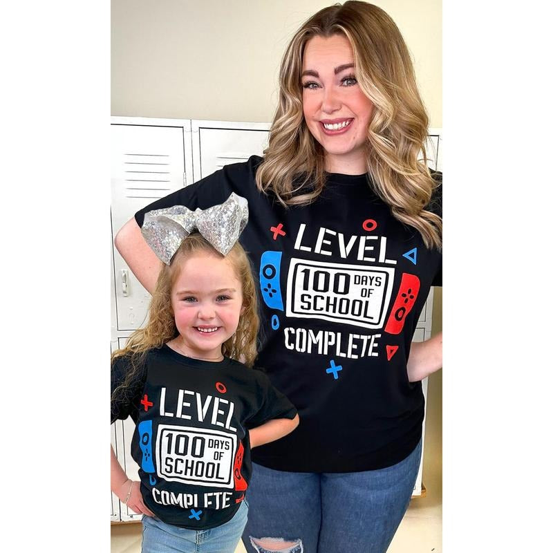 Level Complete 100 Day Graphic T-Shirt Hoodie Sweatshirt | PrintMintTees.com