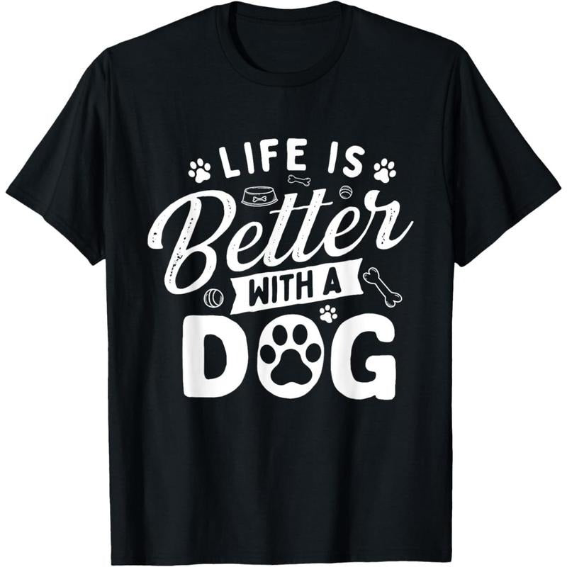Life Is Better With A Dog - Dog Lover Dog Owner T-Shirt  made in usa Hoodie Sweatshirt | PrintMintTees.com