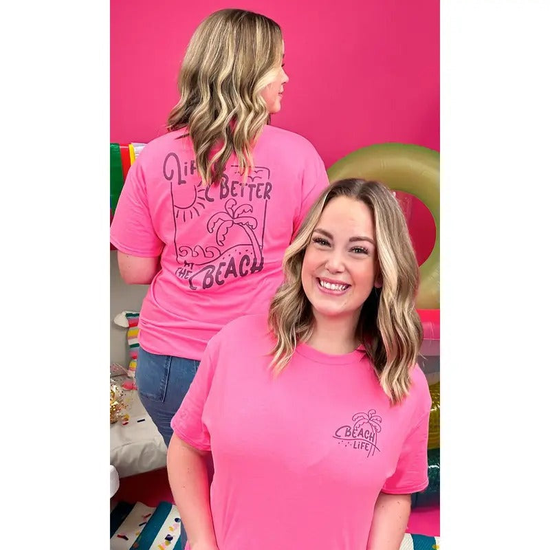 Life is Better at The Beach Graphic T-Shirt Hoodie Sweatshirt | PrintMintTees.com