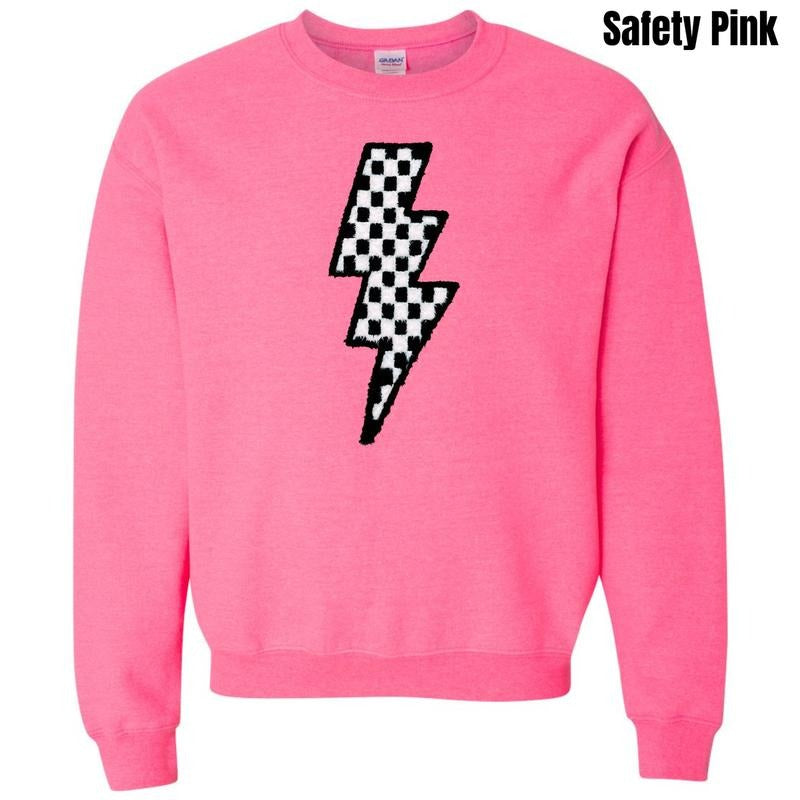 Lightning Bolt Fluffy Patch Sweatshirt T-Shirts, Hoodie | PrintMintTees.com