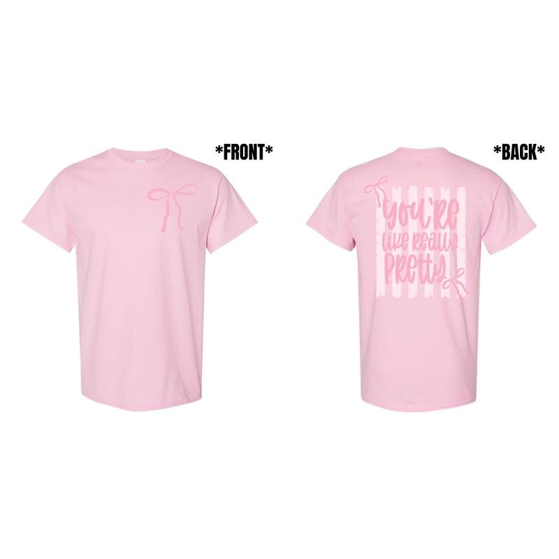 Like Really Pretty Coquette Gildan Short Sleeve T-Shirt 'NLB' Hoodie Sweatshirt | PrintMintTees.com