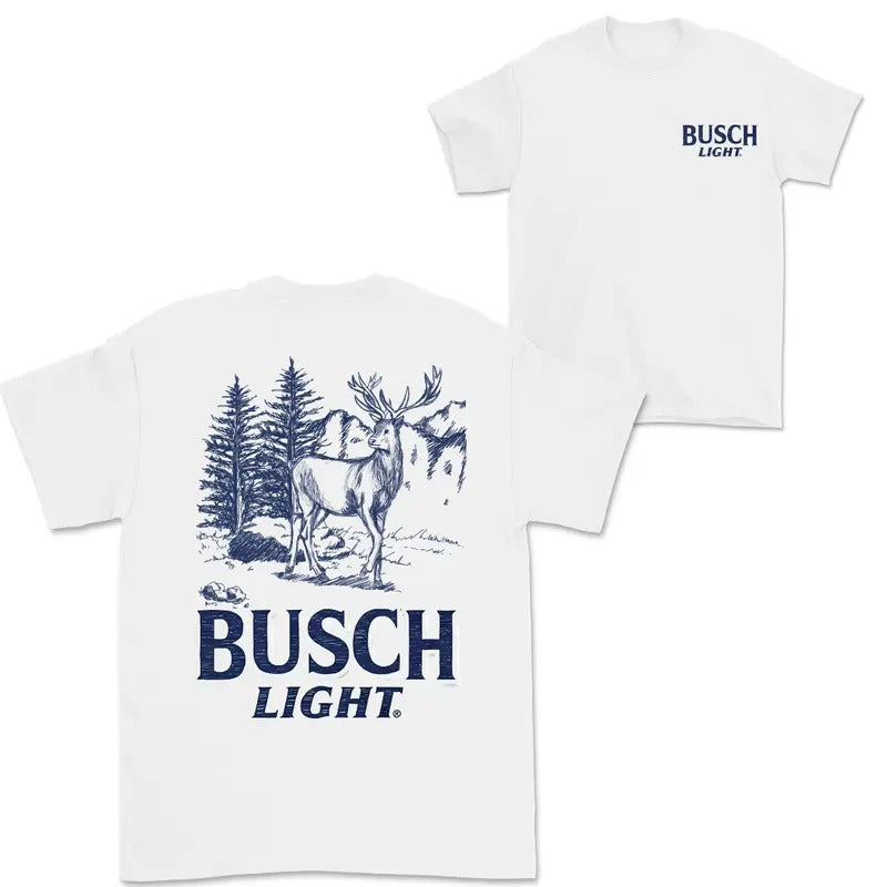 Limited Busch Light Deer Label 2 Side Shirt, For Women, For Men Hoodie Sweatshirt | PrintMintTees.com