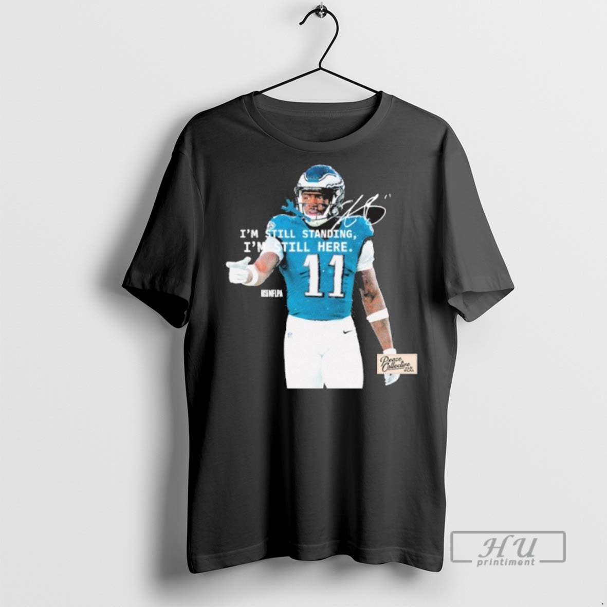Limited Edition Aj Brown Im Still Standing Im Still Here Graphic Tee Shirt Sweatshirt Hoodies