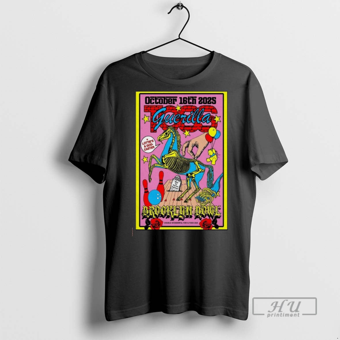 Limited Edition Guerilla Toss October 16th 2025 Brooklyn Ny Brooklyn Bowl Graphic Tee Shirt